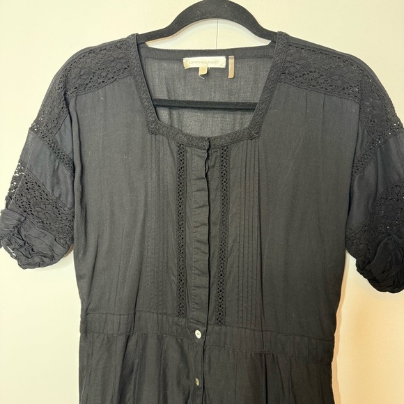 Loveshackfancy Edie Dress in Black Lace and Cotton Medium - Picture 6 of 14